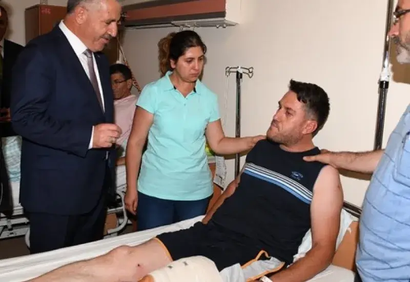 Sayın Bakanımız Arslan ve Genel Müdürümüz Şen yaralıları ziyaret etti